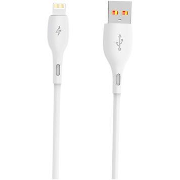 Кабель SkyDolphin S22L Soft Silicone USB - Lightning (M/M), 1 м, White (USB-000599) DC-433298 фото