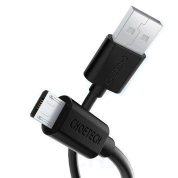 Кабель Choetech USB - micro USB (M/M), 1.2 м, Black (AB003) DC-387276 фото
