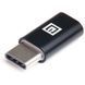 Адаптер REAL-EL micro USB - USB Type-C (F/M), Black (EL123500018) DC-449232 фото 1