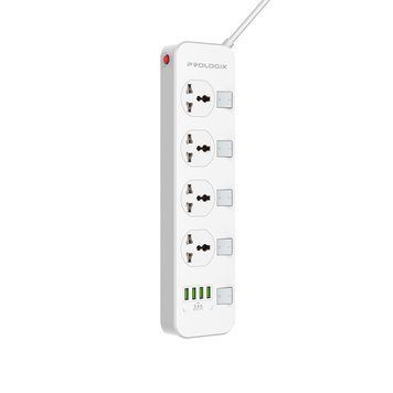 Фільтр живлення ProLogix Premium (PR-SC4408W) 2.5 кВт, 4 розетки, 4 USB, 2 м, з вимикачами, білий DC-458734 фото