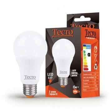 Лампа світлодіодна Tecro 15W E27 4000K (TL-A60-15W-4K-E27) DC-280605 фото